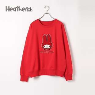 Heatherich Sanrio联名26春季新款美乐蒂可爱红色刺绣卫衣599662