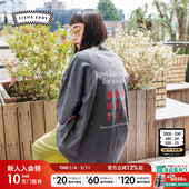 FISHS 休闲字母宽松舒适T恤497621 新款 EDDY T恤女2025夏季