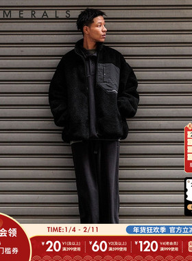 NUMERALS 休闲裤男冬季新款时尚绒面束脚显瘦抽绳长裤249630