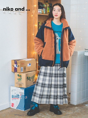 Нико и...Женское зимнее новое хлопковое пальто с высоким воротником из флиса и воротника 116458