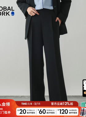 GLOBAL WORK 休闲裤女2026春季新款气质多色通勤裤子601347