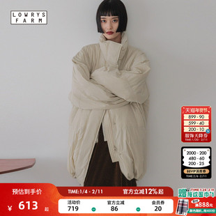 LOWRYS FARM棉服女冬季新款保暖休闲立领中长款棉衣外套116447