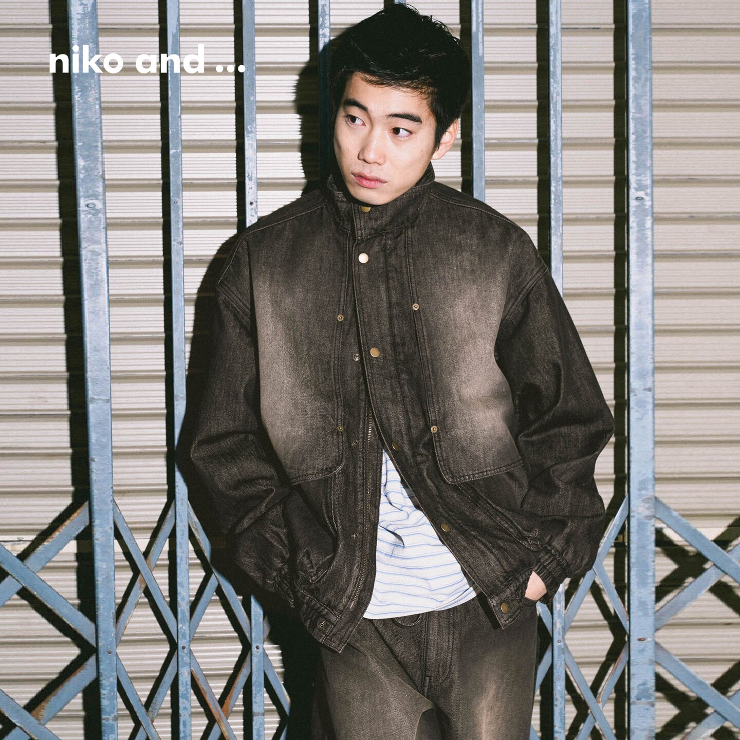 niko and ...NKJ牛仔外套男女同款26春季新款做旧棉质上衣611888