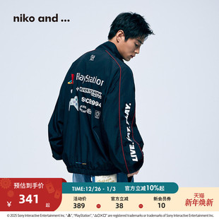 男女同款 niko 新款 ...PlayStation合作系列26冬季 夹克602509 and