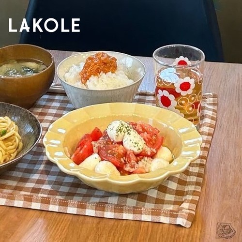 LAKOLE餐具2025年春季新款创意复古家用分餐日式餐桌汤盘196804 - 封面