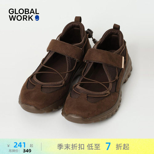 GLOBAL WORK 休闲鞋女2026新款浅口轻便运动镂空玛丽珍鞋670507