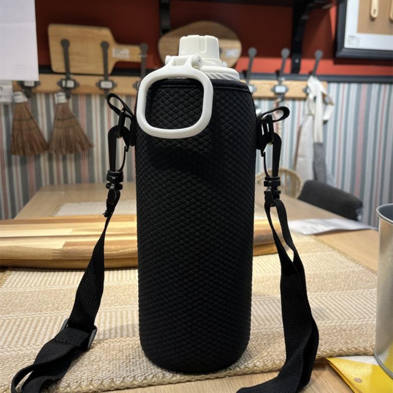 lululemon保温杯套946ml水壶套长背带男女学生运动水壶水杯袋防摔
