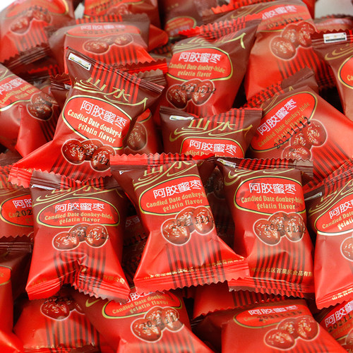 山水人阿胶蜜枣500g散称小包装干吃无核蜂蜜阿胶枣秋冬季女生零食