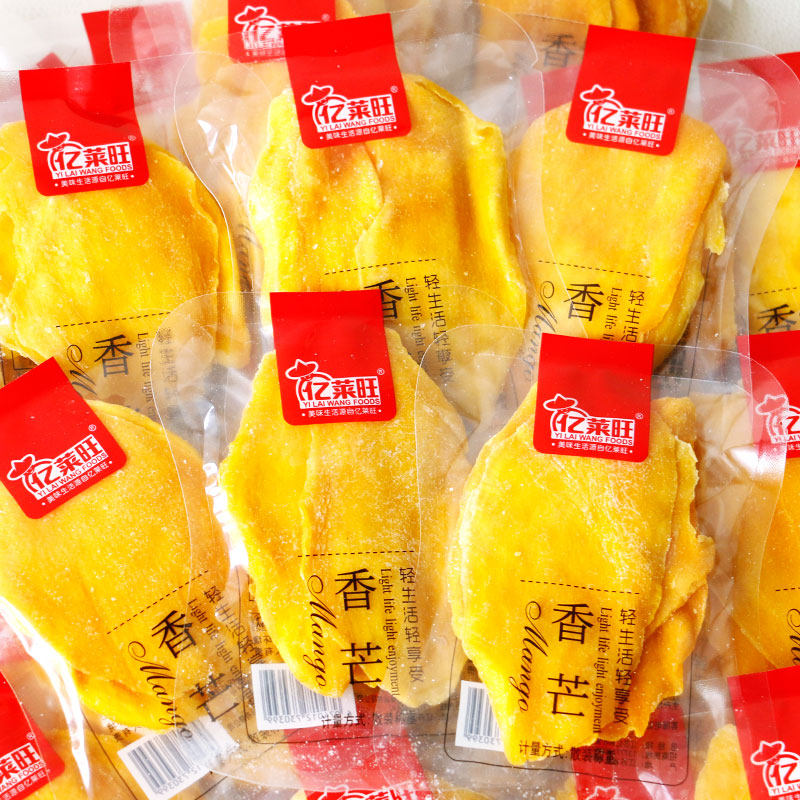 亿莱旺香芒果干独立小包装大片厚切果脯蜜饯水果干办公室休闲零食