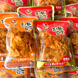 湖南特产平江曾师傅手撕豆皮香干麻辣零食辣条豆皮 500g老式豆皮