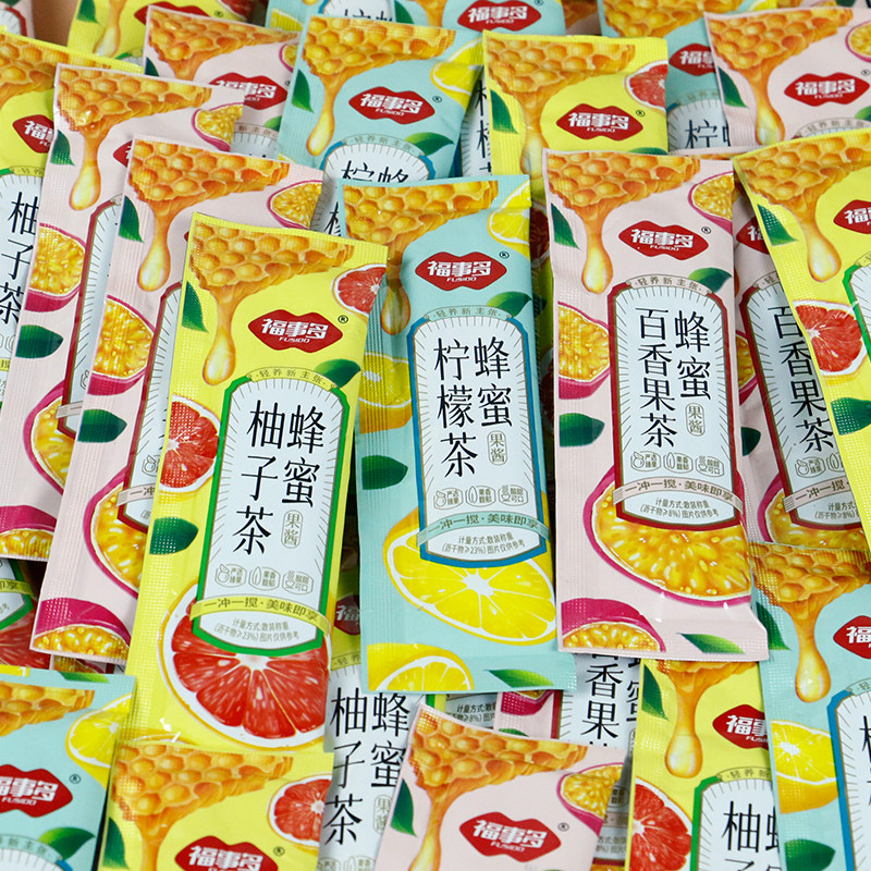 福事多蜂蜜柚子茶泡水喝冲泡饮品零食水果茶方便携带小包花果茶酱