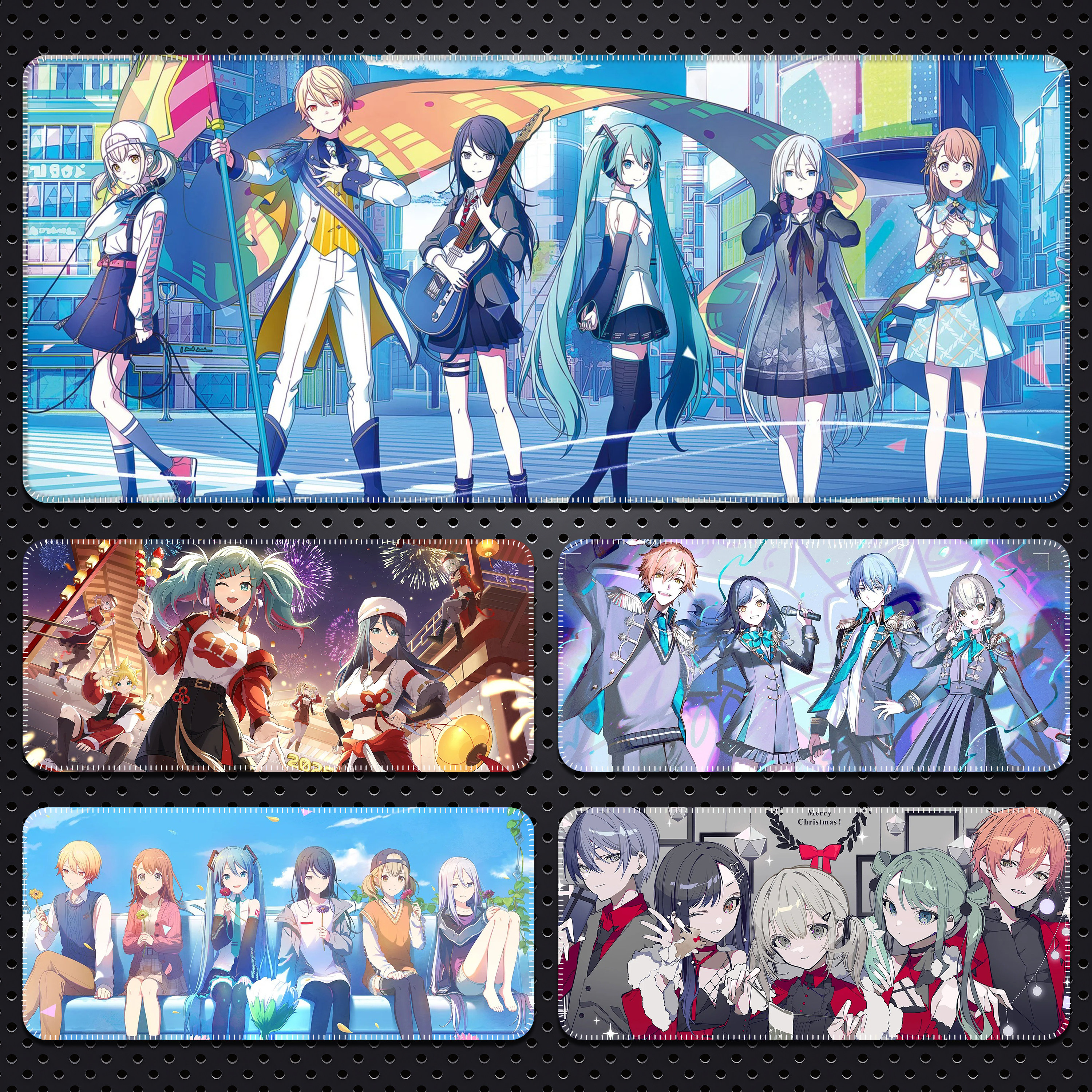 初音未来缤纷舞台鼠标垫大号世界计划PJSK戏办公电竞键盘书桌垫