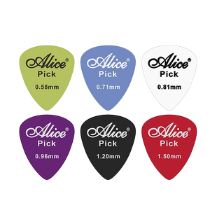 Alice爱丽丝吉他拨片尼龙电吉他民谣吉他拨片光面磨砂pick配件