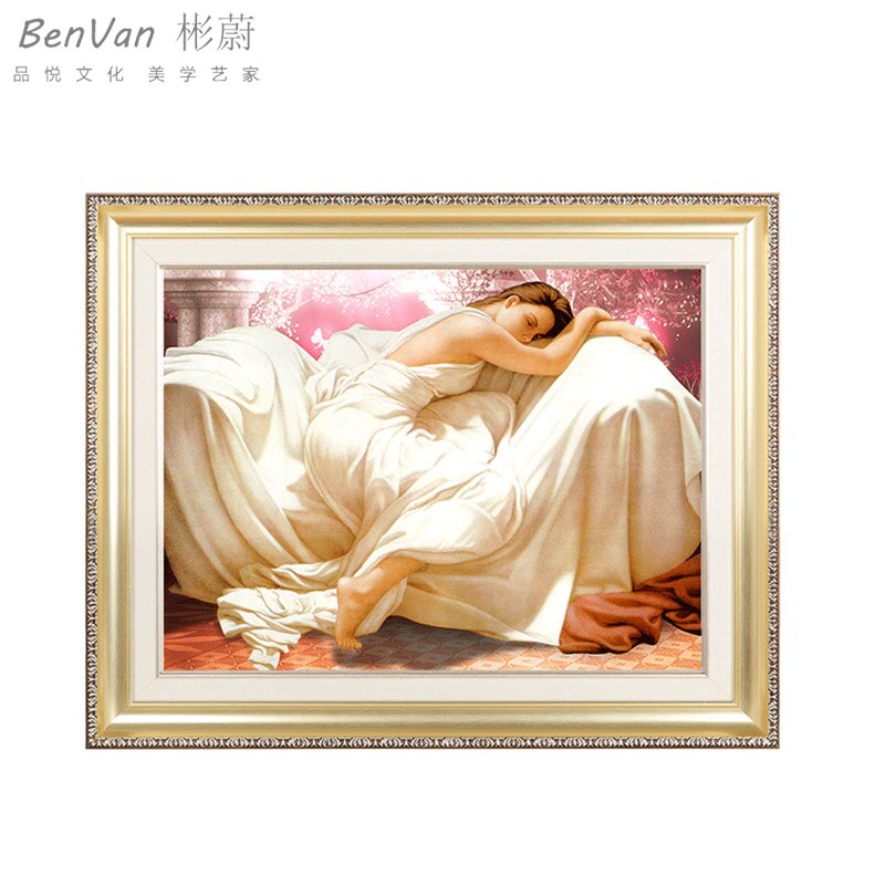 网红壁画床头美式装饰画酒店床头画美式挂画床头温馨人物卧室玄关
