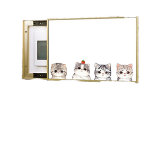 强电电表箱遮挡可推拉箱子装饰画北欧盖子电闸盒弱电源总开关定做