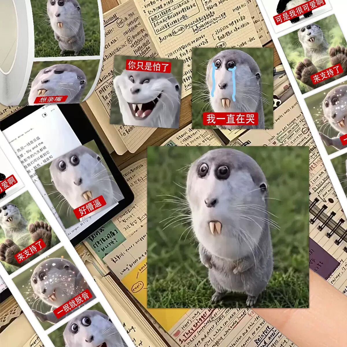 2000贴奶墩表情包卷卷贴搞笑抽象