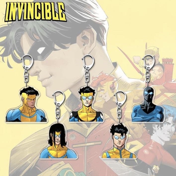 DC无敌少侠超级英雄亚克力钥匙扣学生背包挂件动漫卡通收藏礼物