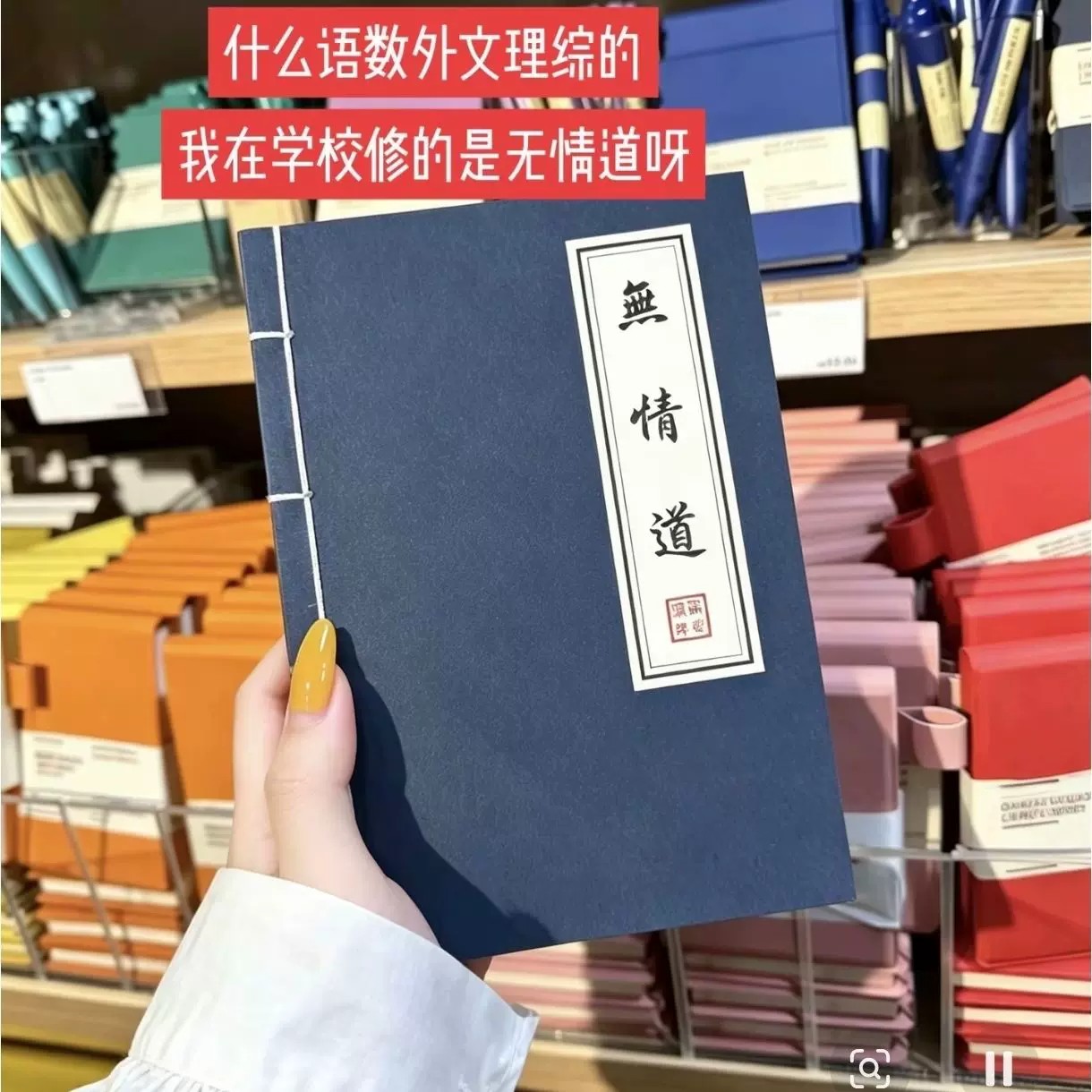 小红书同款无情道古风横线笔记本