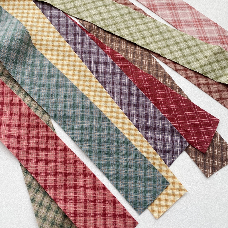 【5米】宽4cm先染包边条纯棉布料发夹手工布艺拼布材料娃娃装饰