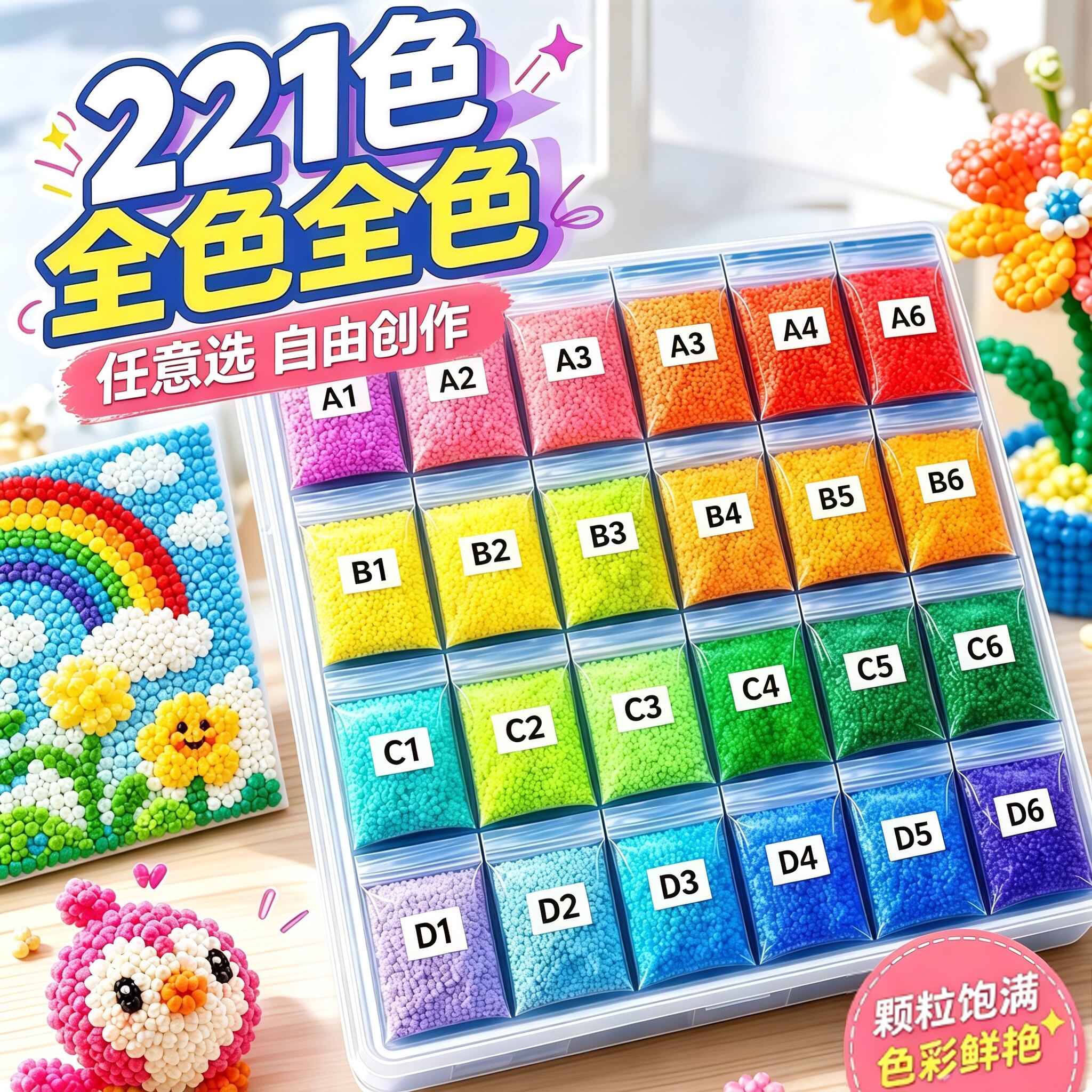 拼豆融合豆补充包套装全色补充包图片