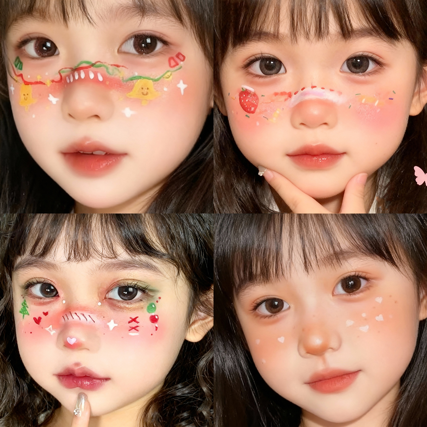 【圣诞节脸贴儿童纹身贴妆容】