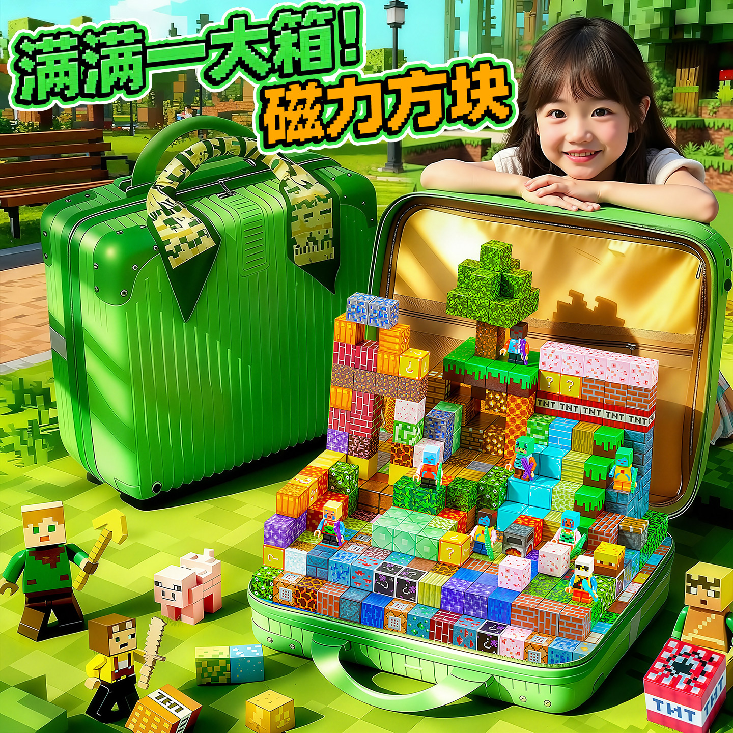 【满满一大箱】我的世界磁力方块