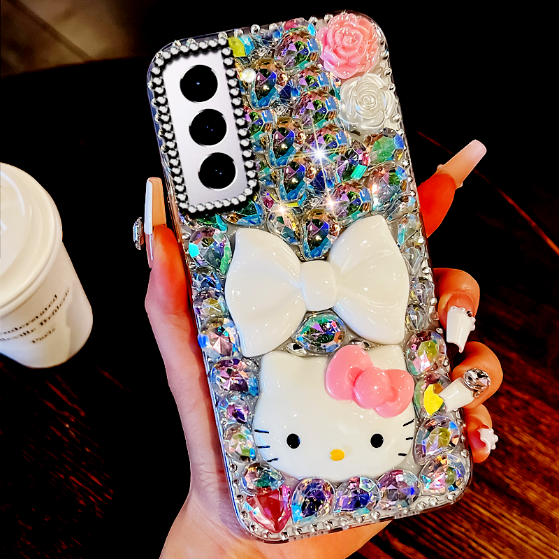 高端奢华镶钻手机壳，不掉钻，不发黄