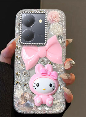 满钻奢华镶钻适用vivoY78手机壳女款X21S外壳X30网红5保护套X23幻彩版/2025年Y35全包y52s本命年T1硬壳XFold3