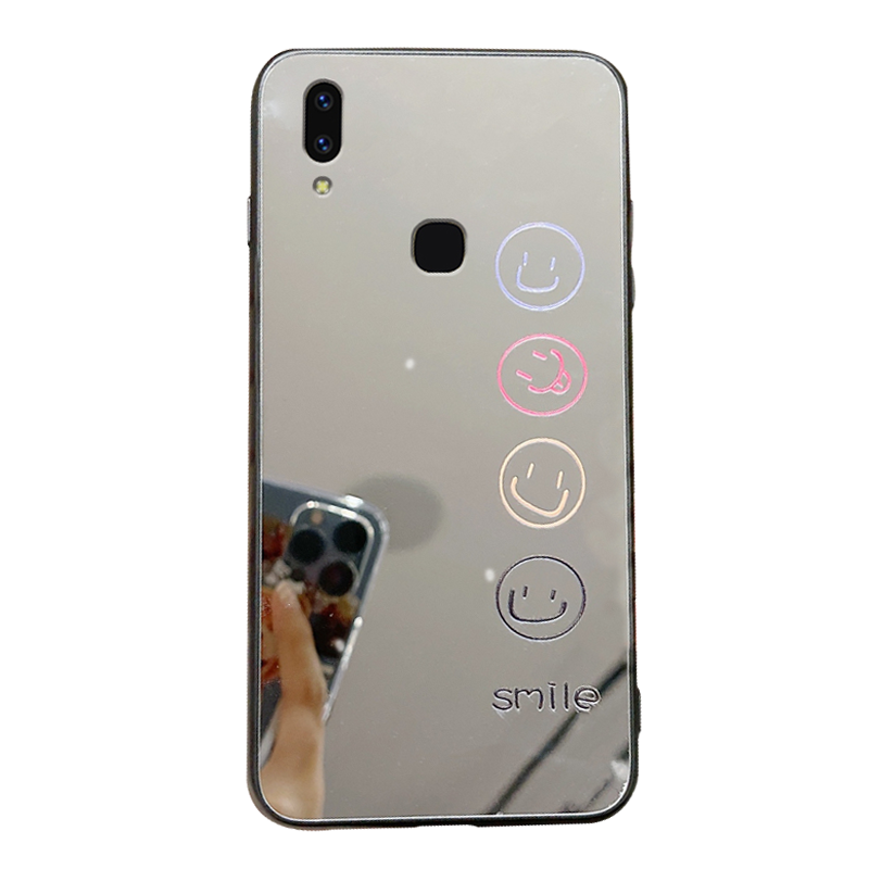 笑脸镜子玻璃镜面适用vivo NEX手机壳nexa旗舰版nexs前置后置指纹z3i网红y89壳潮牌女潮可爱vovo外壳v