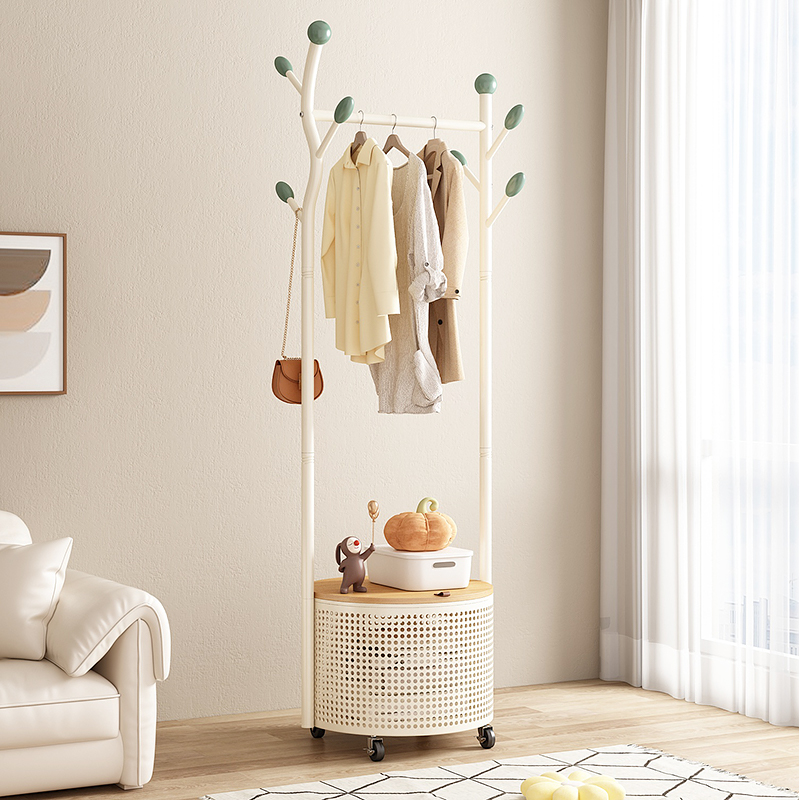 衣架落地卧室家用衣帽架可移动不占空间挂衣架阳台小型晾晒衣架
