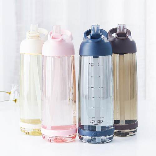 Outdoor Water Bottle with Straw Sports Bottles Leak Proof Ec