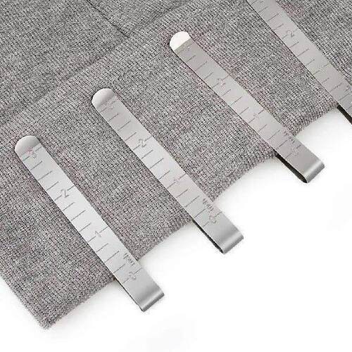 Sewing Clips Measurement Ruler Set of 20 Stainless Steel