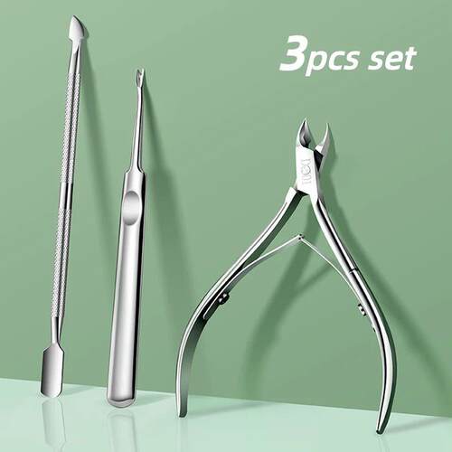 3pcs Set Nail Cuticle Nipper Scissors Trimmer Clipper Dead S