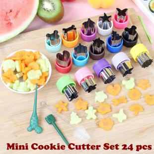 Mini Cookie Cutter Set Vegetable Cutters Fruit Stamp Mold