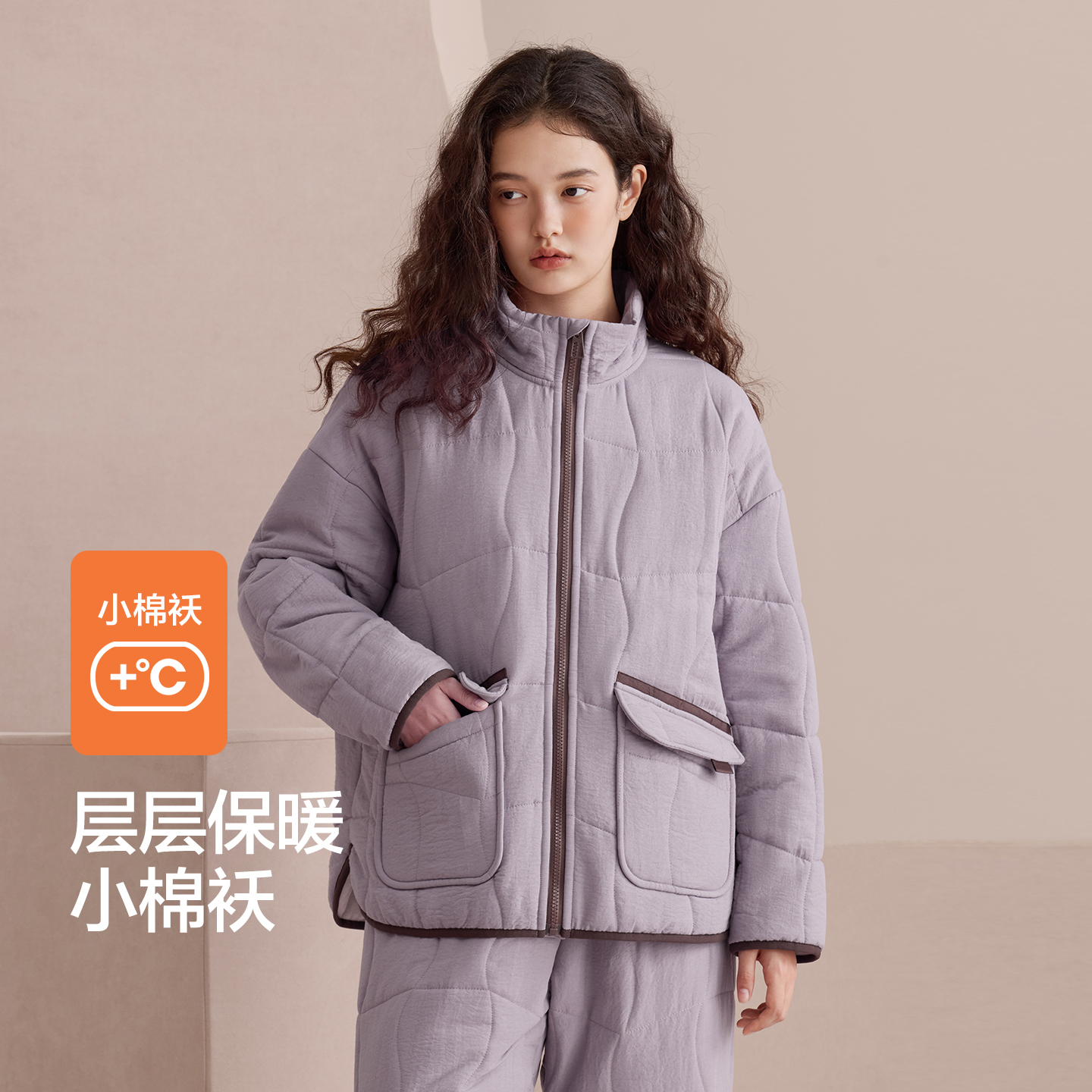 夹棉睡衣女三层加厚红豆棉袄可外穿开衫抗静电珊瑚绒冬