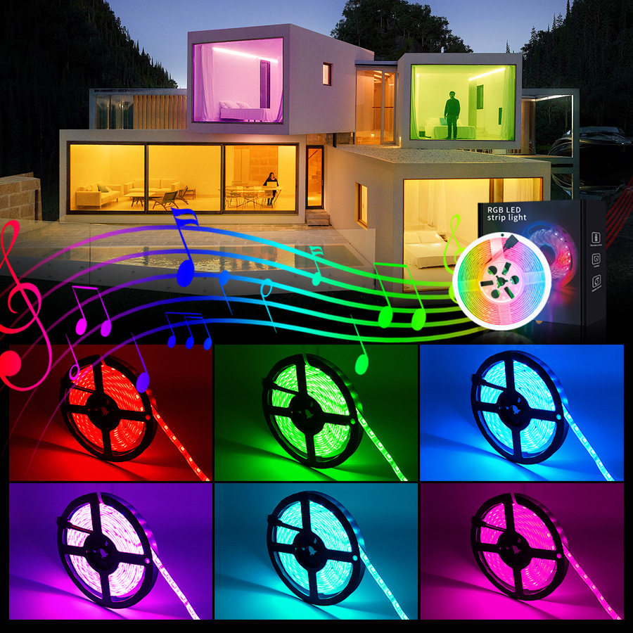 智能蓝牙led灯带50RGB音
