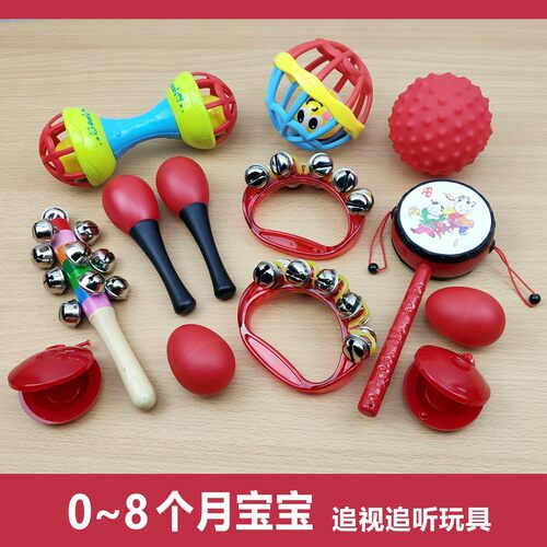 婴儿追视训练玩具听力手抓婴幼儿视力小手抓握女宝指力益智红色