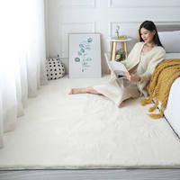 Ins-style thickened faux rabbit fur carpet, living room coffee table carpet, long velvet girl's bedroom, fully spread along the bedside tatami floor mat thumbnail 5