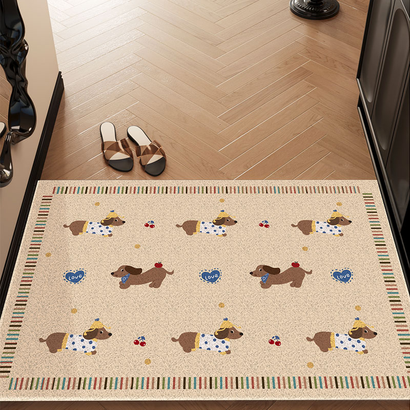 卡通丝圈入户地垫防滑进门蹭脚垫