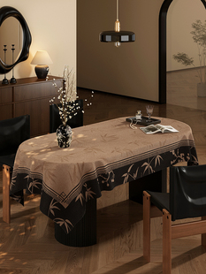 中古风桌布轻奢高级感茶几桌垫布艺餐桌布长方形台布桌面保护垫子