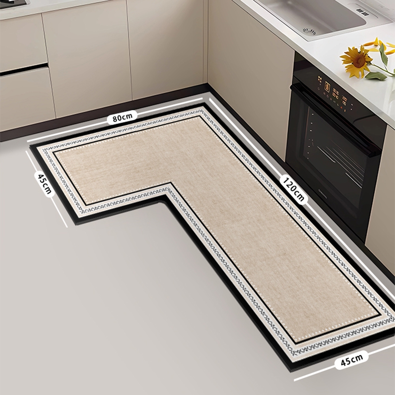 L形厨房地垫硅藻泥防滑吸水吸油