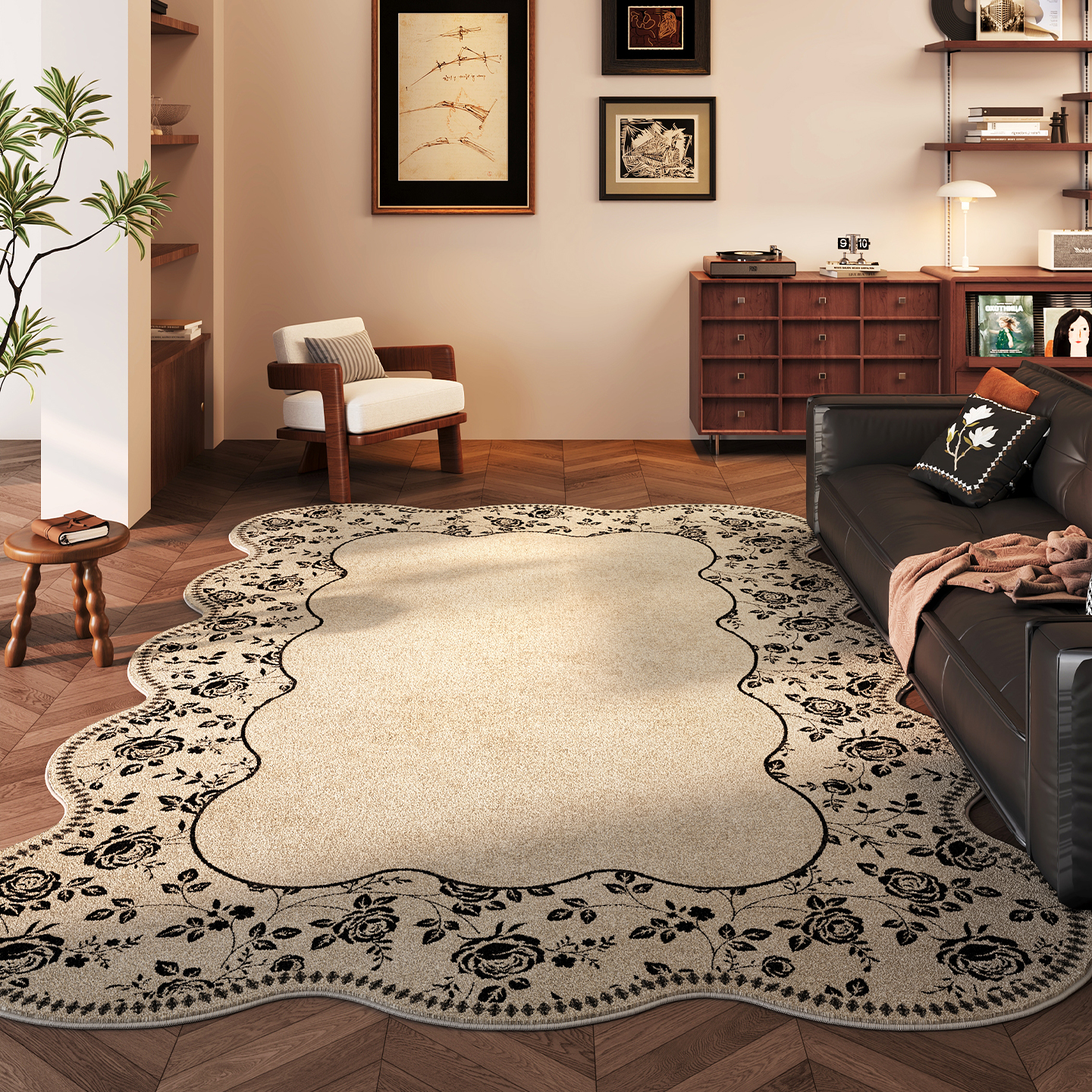 异形地毯客厅中古风不规则沙发毯