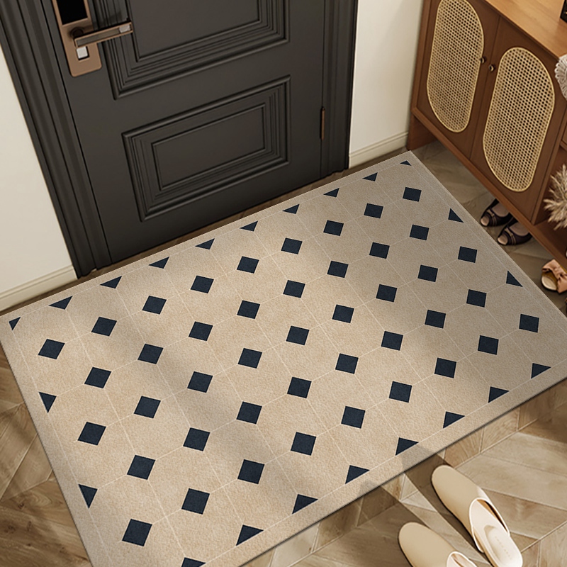 中古地垫入户门垫门口进门脚垫棋盘格子玄关走廊地毯皮革可擦免洗,居家布艺,入户地垫,淘宝优惠券,粉丝福利购,淘宝优惠卷