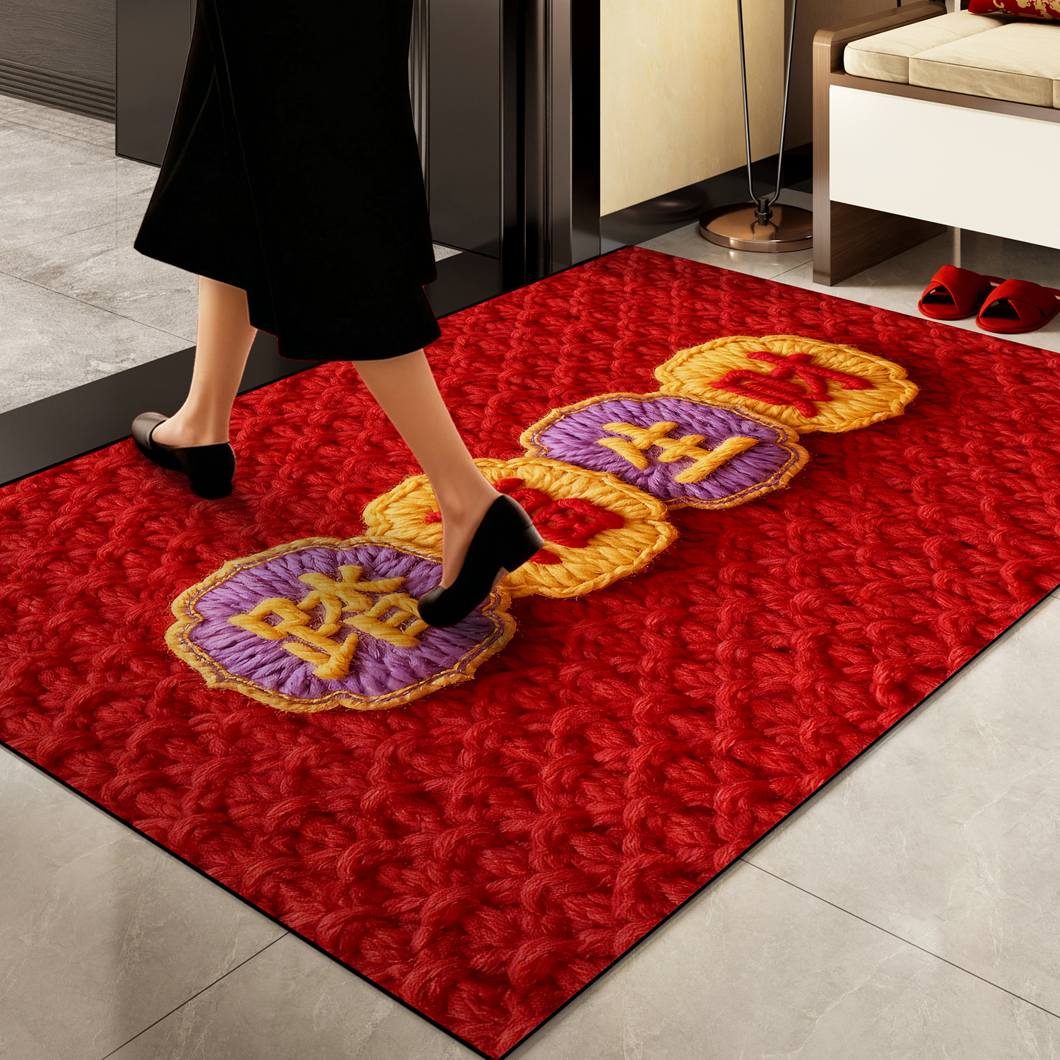 2026马年喜庆入户地垫硅藻泥门垫