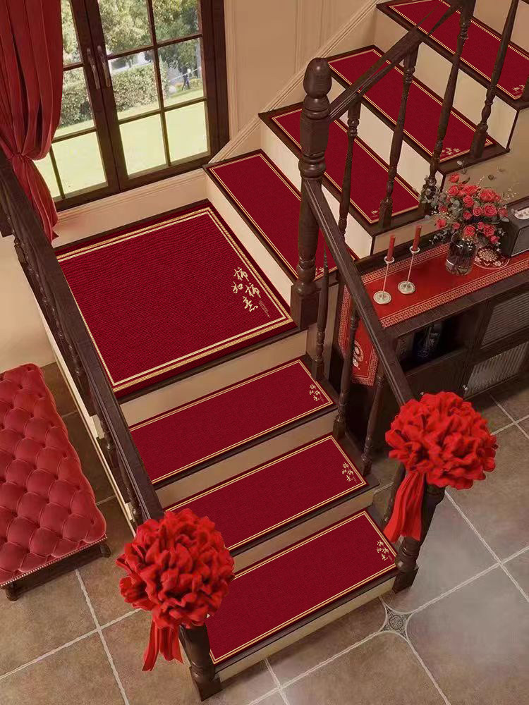 中式婚礼室内实木台阶垫防滑红台阶垫硅藻泥地板垫台阶地毯,居家布艺,楼梯垫,淘宝优惠券,粉丝福利购,淘宝优惠卷