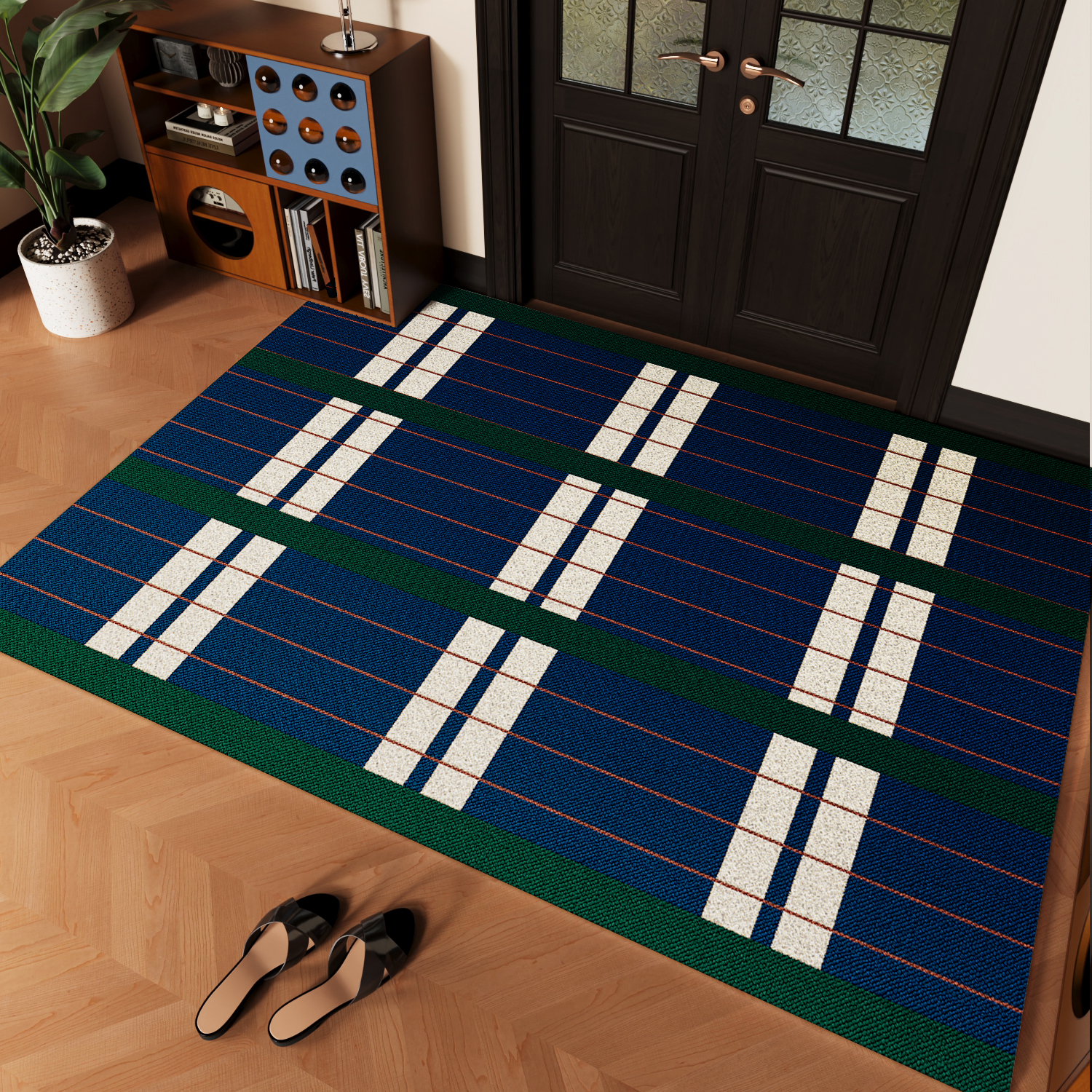 中古风入户地垫包豪斯地毯门口进门丝圈脚踏垫门外高级感耐脏防滑