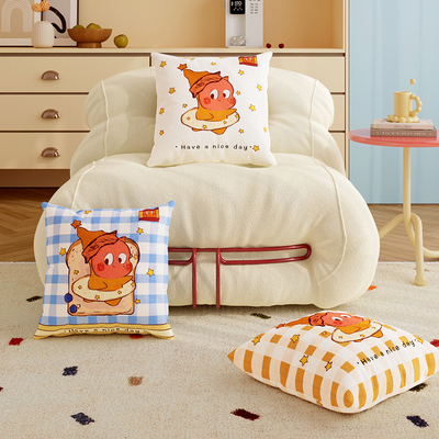 星星人卡通可爱沙发抱枕荷兰绒