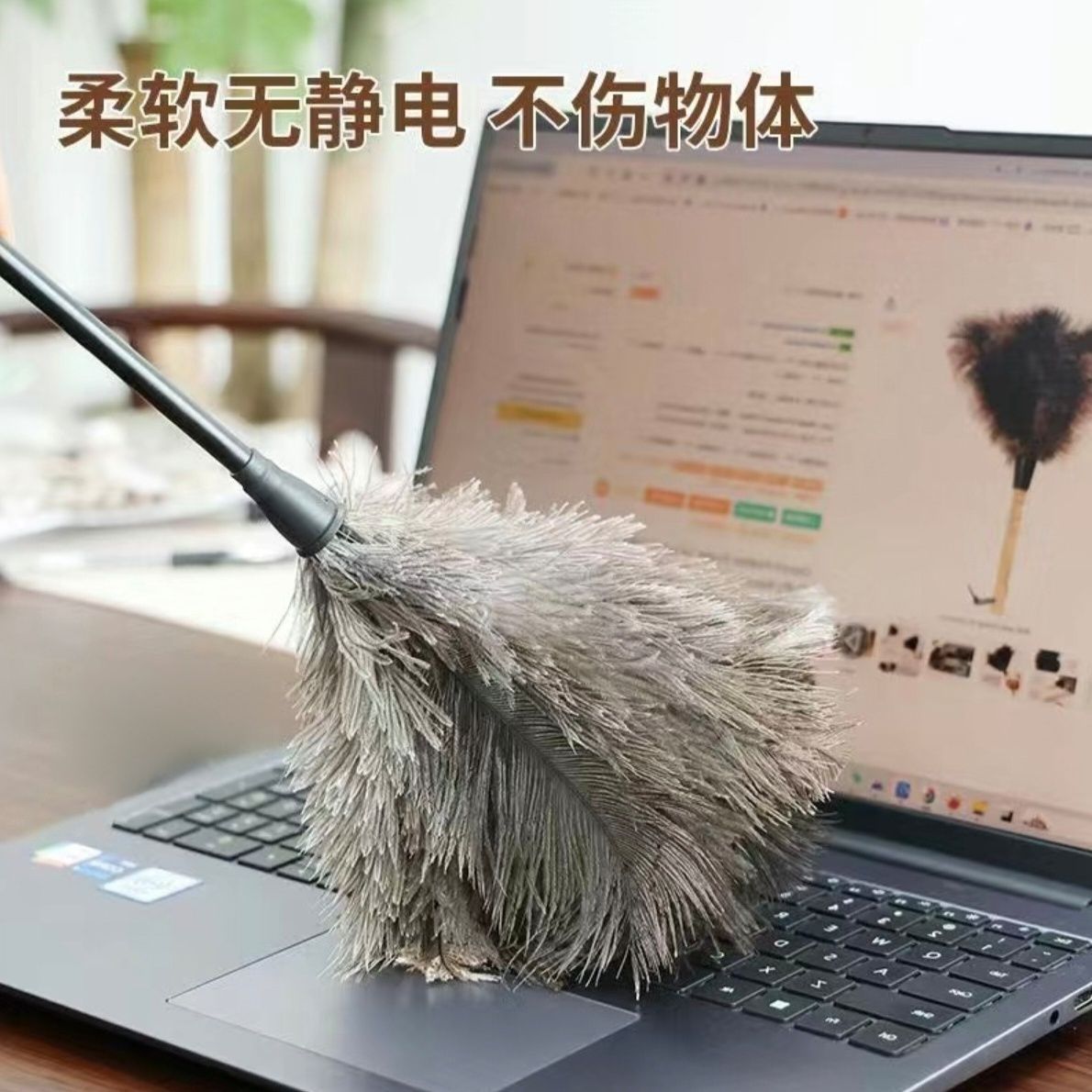 鸵鸟毛掸子逗猫扫灰家用