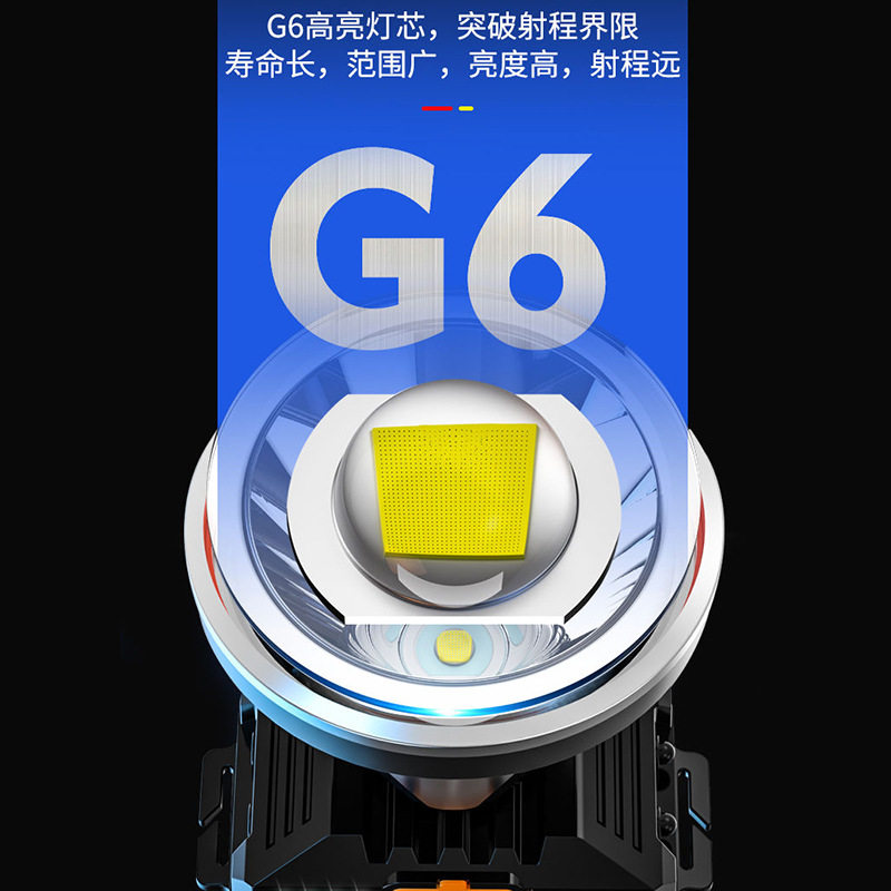 led感应头灯强光户外充电