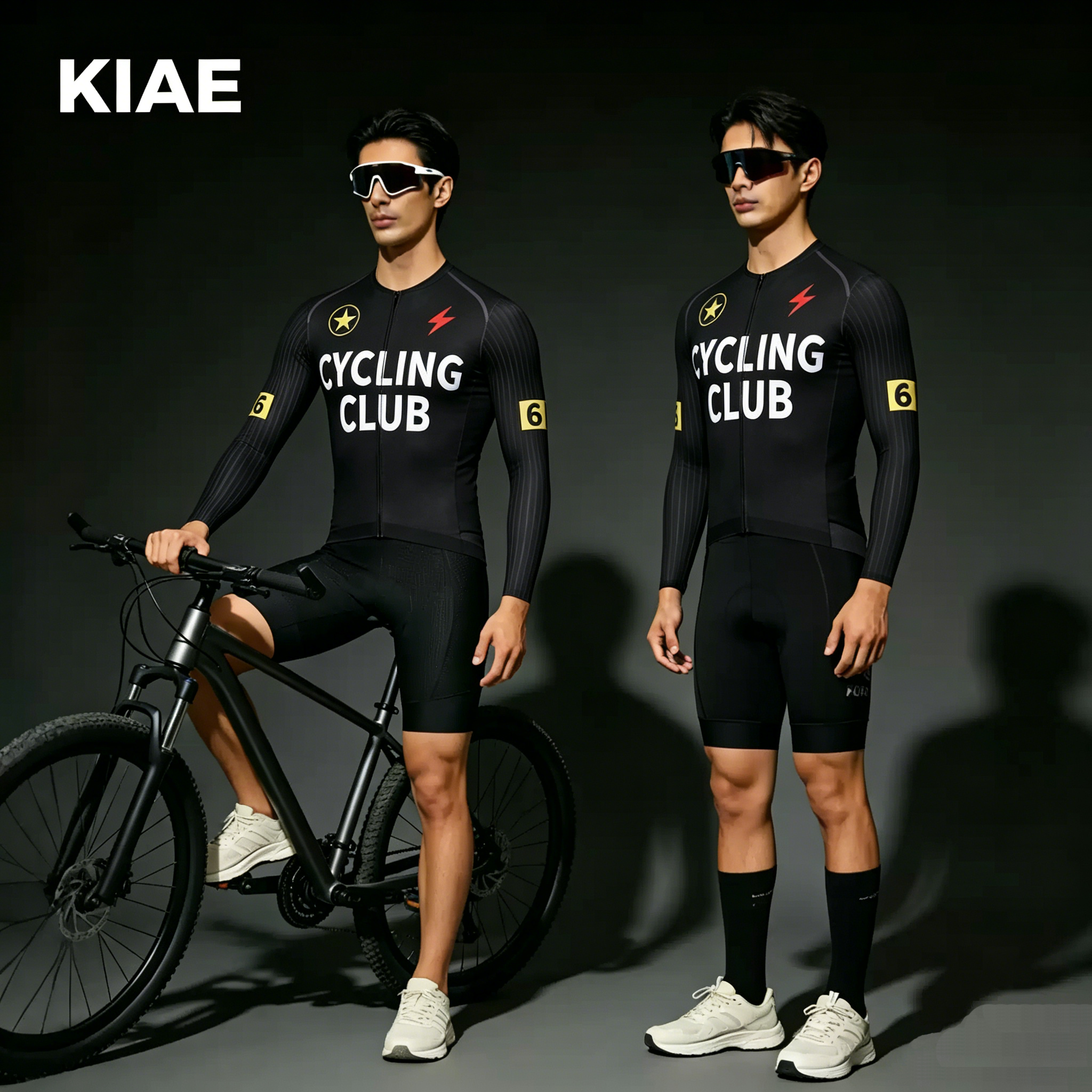 KIAE春夏季骑行服男女长袖防晒速干山地公路车单车透气舒适上衣